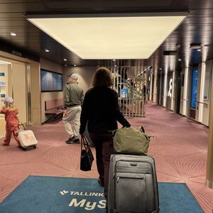 Amy Boarding the ferry
