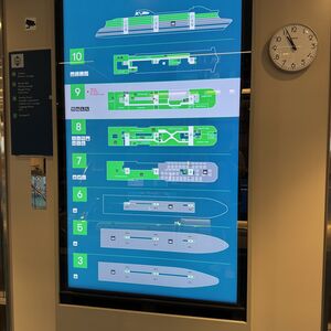 The many decks of the ferry