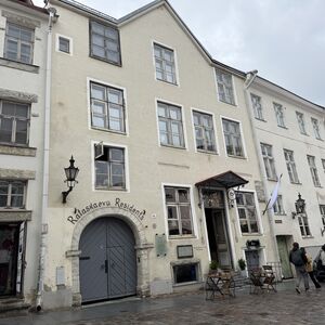 We duck into this restaurant in the rain