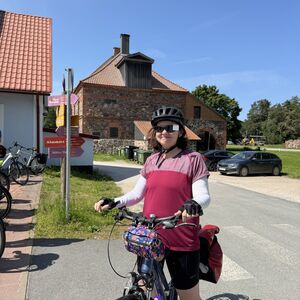 Riding along the lake