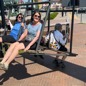 You are in Valga, Estonia, and then in Valka, Latvia